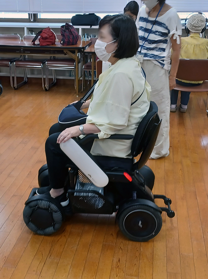 電動車いす試乗の様子