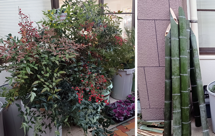 門松づくりの様子