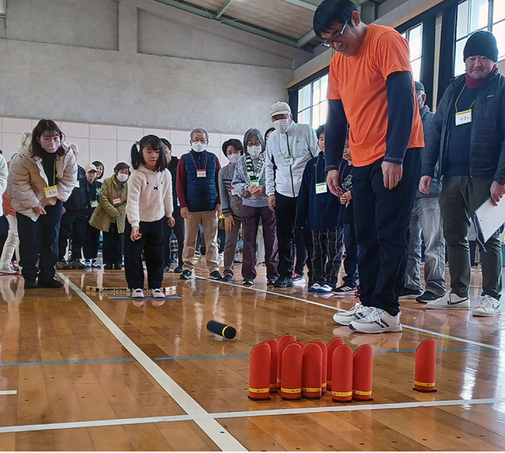 モルック競技中