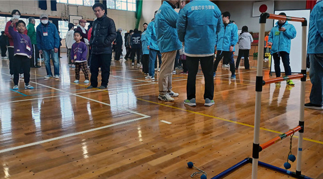 ラダーゲッター競技中