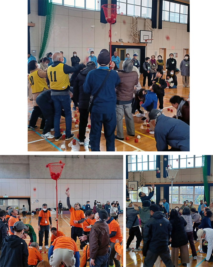 校区対抗玉入れの様子